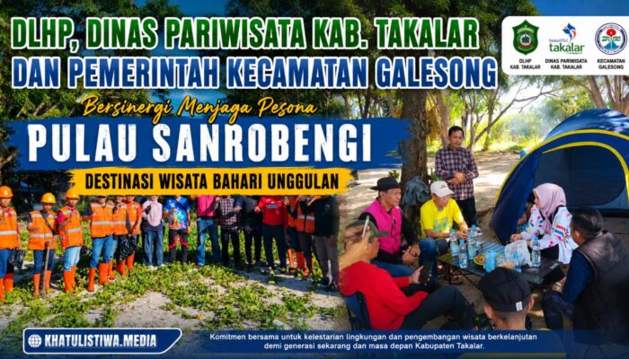 DLHP Takalar, Dinas Pariwisata dan Kecamatan Galesong Kompak Bersih-Bersih Pulau Sanrobengi Demi Wujudkan Wisata Berkelanjutan