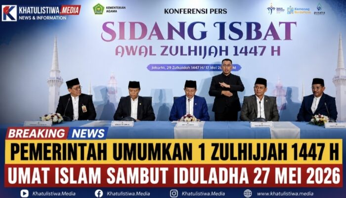 Pemerintah Umumkan 1 Zulhijjah 1447 H, Umat Islam Sambut Iduladha 27 Mei 2026