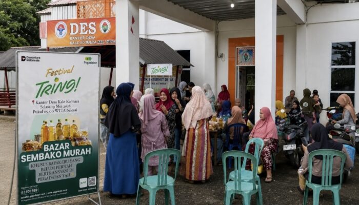 Festival Tring! Hadir di Desa Kale Ko’mara Takalar, Warga Serbu Bazar Sembako Murah Pegadaian
