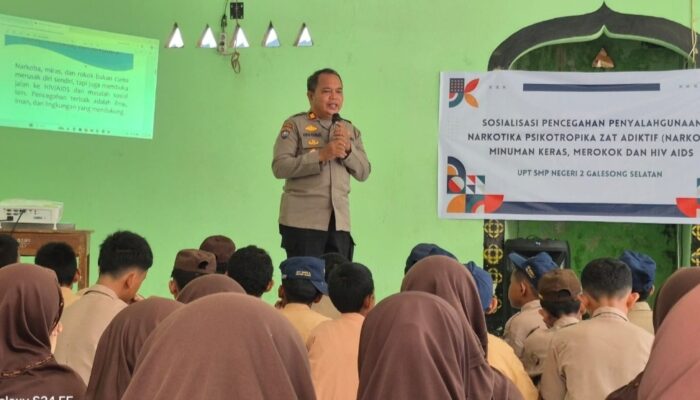 Cegah Narkoba dan Kenakalan Remaja, Kapolsek Galesong Selatan Edukasi Pelajar SMPN 2 Galesong Selatan