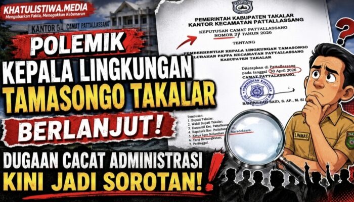 Polemik SK Pemberhentian Kepala Lingkungan Tamasongo, Camat Pattallassang Sebut Ada Konflik, Lurah Pappa Justru Membantah
