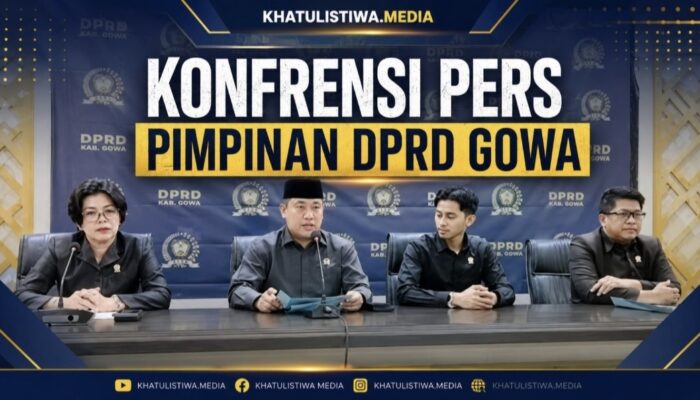 Usai RDPU Gabungan Komisi, Empat Pimpinan DPRD Gowa Gelar Konferensi Pers, Tiga Isu Disebut