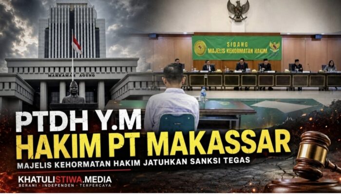 YM Hakim PT Makassar Dipecat Tidak Hormat, Terbukti Terima Suap Rp1 Miliar dan Gunakan Uang untuk Judi Online