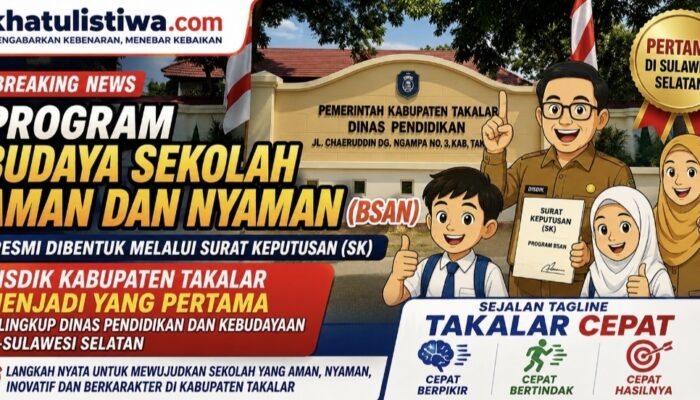 Takalar Cetak Sejarah! BSAN Pertama di Sulsel Resmi Dibentuk, Sekolah Aman Jadi Prioritas