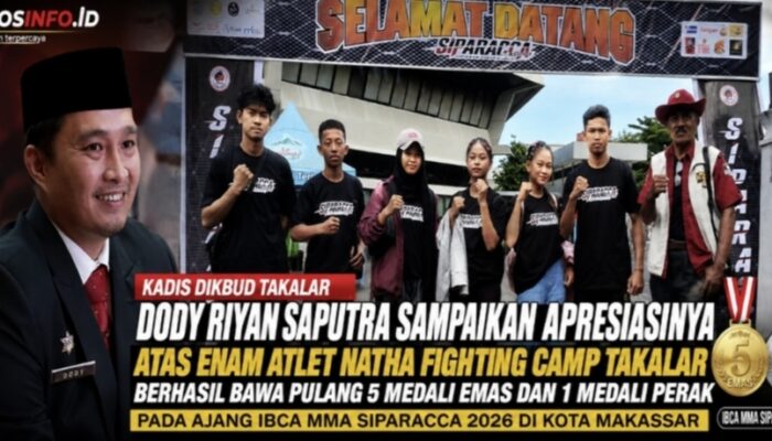 Enam Fighter NATHA FC Takalar Raih 5 Emas dan 1 Perak, Kadis Pendidikan Beri Apresiasi Prestasi