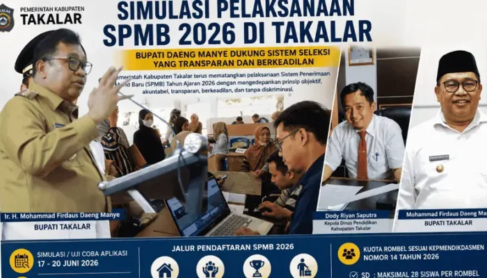 Bupati Daeng Manye Kawal SPMB Digital 2026, Tegaskan Penerimaan Siswa Takalar Harus Transparan dan Bebas Titipan