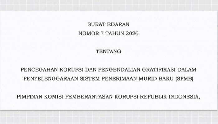 Jelang SPMB 2026, KPK Terbitkan Edaran Khusus: Titipan Siswa hingga Uang Bangku Jadi Sorotan