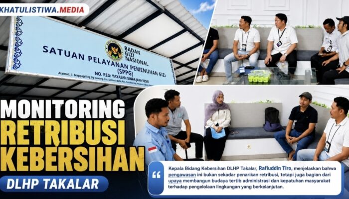 DLHP Takalar Sisir Wajib Retribusi Kebersihan, SPPG di Pattallassang Jadi Sasaran Monitoring