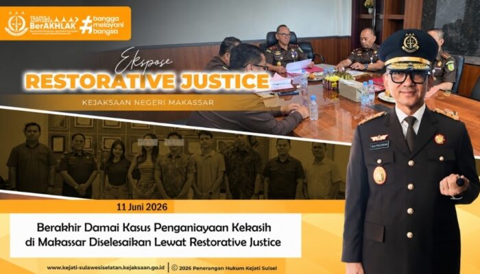 Berakhir Damai Kasus Penganiayaan Kekasih di Makassar Diselesaikan Lewat Restorative Justice Kejati Sulsel