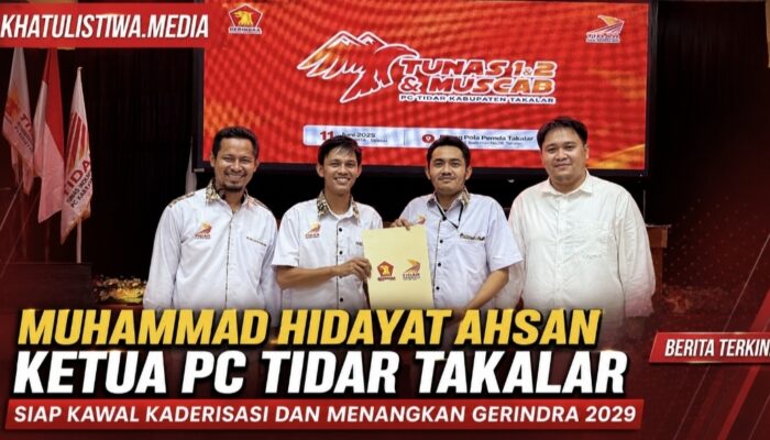 Perkuat Sayap Kepemudaan Partai Gerindra, Muhammad Hidayat Ahsan Pimpin Konsolidasi TIDAR Takalar
