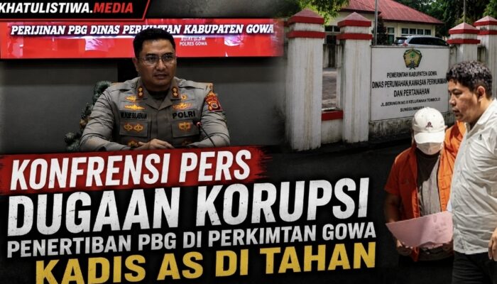 Konferensi Pers Polres Gowa: Kadis AS Diduga Raup Rp1,8 Miliar dari Pemerasan Pengurusan Izin PBG-SLF