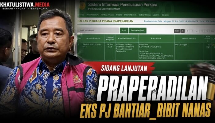 Babak Baru Praperadilan Bahtiar Baharuddin, Kejati Sulsel Beri Jawaban pada 22 Juni, Pemohon Buktikan di 23 Juni