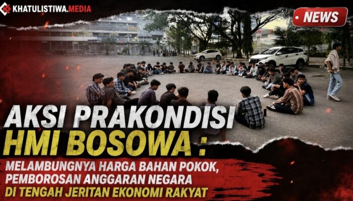 Aksi Prakondisi HMI Bosowa: Pemerintah Dapat Rapor Merah atas Krisis Ekonomi