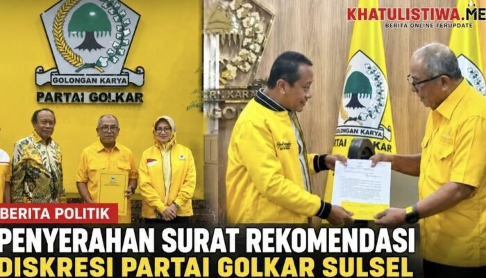 Bahlil Serahkan Rekomendasi Diskresi ke Kak Aco, Sinyal Kuat Menuju Nahkoda Golkar Sulsel