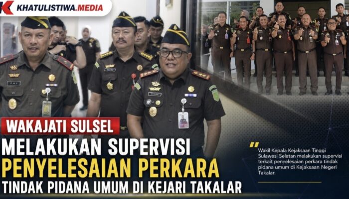 Supervisi di Kejari Takalar, Wakajati Sulsel: Integritas Kejaksaan Dimulai dari Kedisiplinan