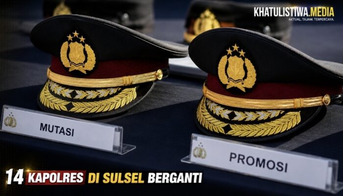 Mutasi Besar Kapolri di Sulsel, 14 Kapolres Berganti, Dipimpin Wajah Baru