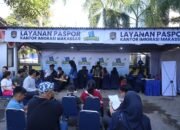 Antusiasme Warga Gowa Meningkat , Layanan “Pasporia” Imigrasi Makassar hadir di Lapangan Syekh Yusuf Gowa.