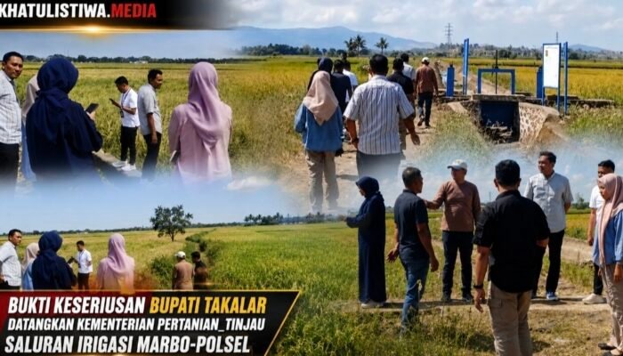 Bukti Keseriusan Pemkab Takalar, Kementerian Pertanian Turun Langsung Tinjau Saluran Irigasi di Marbo dan Polsel