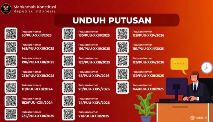 Sepanjang Semester I 2026, MK Kabulkan 19 Permohonan Uji Materi, Mulai UU KPK hingga UU Pemilu