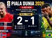 Haaland Bungkam Brasil! Brace Sang Predator Antar Norwegia ke Perempat Final, Gol Neymar Tak Selamatkan Selecao