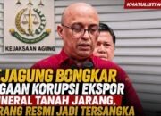 Kejagung Tetapkan 3 Tersangka Ekspor Ilegal Logam Tanah Jarang, Libatkan Pejabat Bea Cukai dan Sucofindo