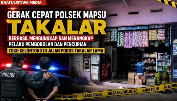 Tak Berkutik! Dua Pelaku Pembobolan Toko Kelontong di Takalar Dibekuk Gerak Cepat Polsek Mappakasunggu