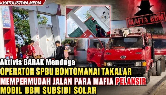 Aktivis BARAK Sebut Operator SPBU Bontomanai Takalar Diduga Beri Kemudahan kepada Mobil Pelansir Mafia Solar Subsidi
