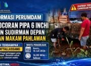 Perumda Air Minum Tirta Panrannuangku Perbaiki Kebocoran Pipa 6 Inci, Distribusi Air di Pattallassang Terdampak Sementara