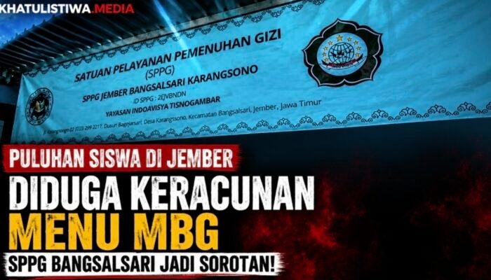 Belum Dua Hari MBG Beroperasi, 29 Siswa Jember Diduga Keracunan, SPPG Bangsalsari Disetop Sementara