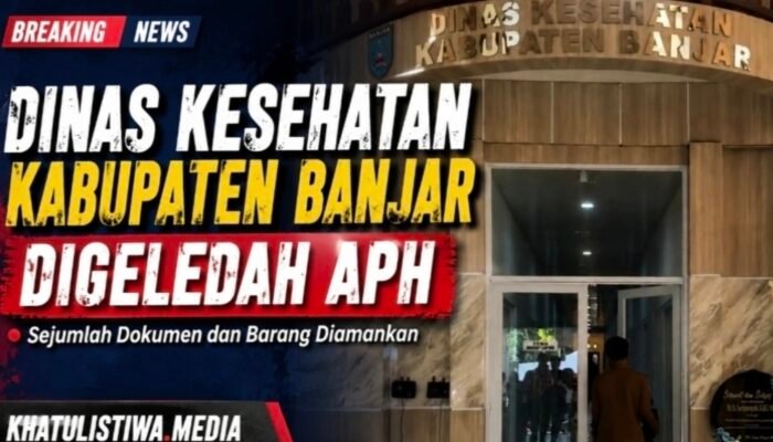 Kantor Dinkes Banjar Diduga Digeledah Aparat Penegak Hukum, Dikawal Ketat TNI