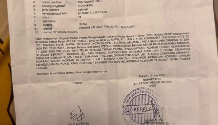Sepupu Pelapor Soroti Penanganan Kasus Penganiayaan Di Polres Palopo, Unggahan Di IKKP Jadi Perhatian Warganet