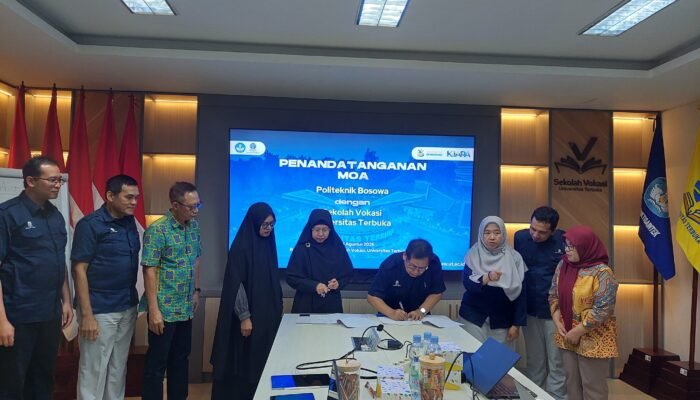 Perkuat Tri Dharma PT, Politeknik Bosowa Jajaki Kerja Sama dan Benchmarking ke Sekolah Vokasi Universitas Terbuka