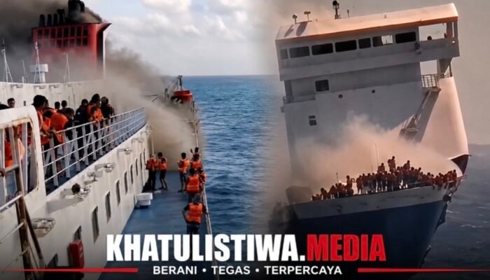 Kapal Mutiara Sentosa II Rute Surabaya–Makassar Terbakar di Perairan Madura, Ratusan Penumpang Dievakuasi