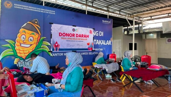 Aksi Kemanusiaan HUT RI, Lapas Takalar Sumbang 29 Kantong Darah untuk Masyarakat