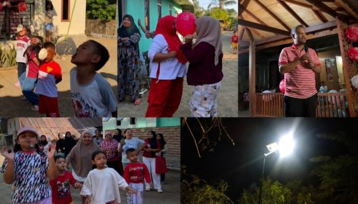 Habibie Abdullah Semarakkan HUT RI ke-81 di Lengkese, Hadirkan Hiburan Warga hingga Lampu Jalan Tenaga Surya
