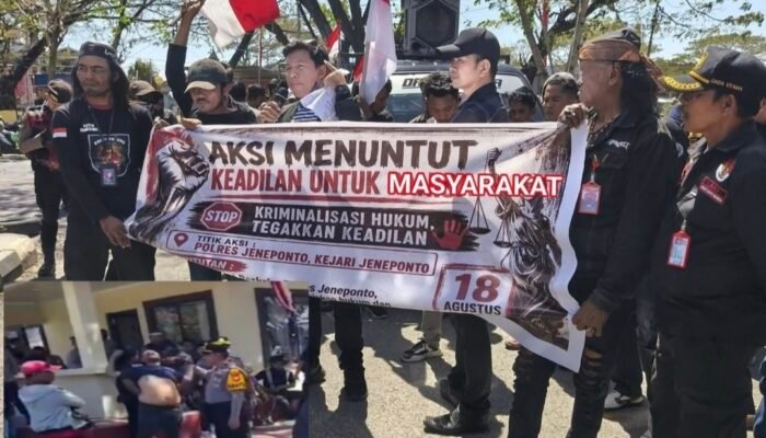 Aksi Tuntut Keadilan di Polres Jeneponto Nyaris Ricuh, Dugaan “Lawan Saya” Jadi Sorotan