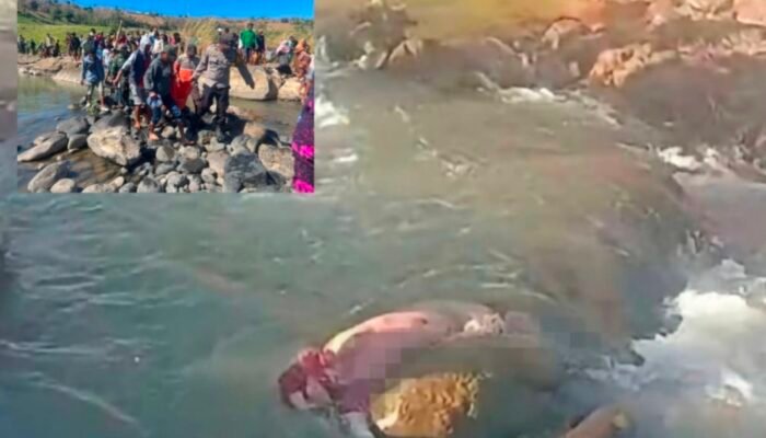 Mayat Perempuan Tanpa Identitas Mengapung di Sungai Kelara Jeneponto