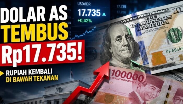 Rupiah Tertekan, Dolar AS Kembali Sentuh Rp17.735