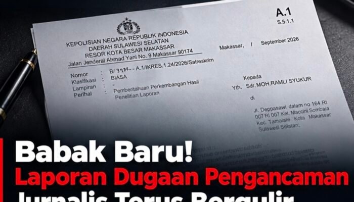 Dugaan Pengancaman Jurnalis Matanusantara Bergulir, Jatanras Polrestabes Makassar Periksa Korban dan Saksi