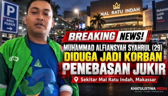 Driver Ojol Diduga Ditebas Jukir Dekat Mal Ratu Indah Makassar, Polisi Buru Pelaku