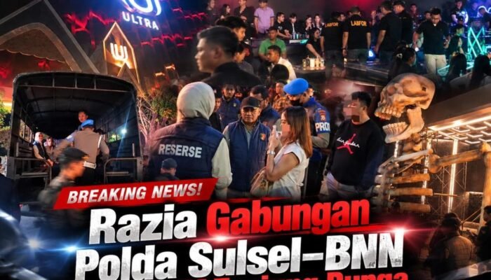 Razia Narkoba THM Makassar, Dua Pengunjung Club Ultra Diamankan Usai Tes Urine