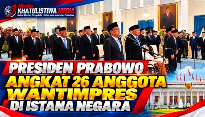Presiden Prabowo Angkat 26 Anggota Wantimpres di Istana Negara