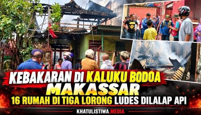Api Cepat Menjalar di Permukiman Padat Makassar, 16 Rumah Tak Terselamatkan