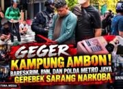 Tim Gabungan Bareskrim, BNN, dan Polda Metro Jaya Gerebek Kampung Ambon, Sita Narkoba hingga Senjata Tajam