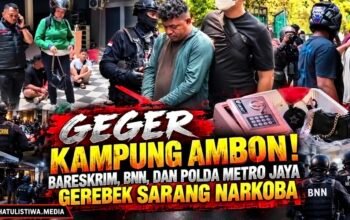 Tim Gabungan Bareskrim, BNN, dan Polda Metro Jaya Gerebek Kampung Ambon, Sita Narkoba hingga Senjata Tajam
