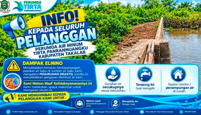 Dampak El Nino, Perumda Air Minum Tirta Panrannuangku Takalar Imbau Pelanggan Hemat Air, Masjid Al Khalif Laikang Dapat Bantuan Air Bersih