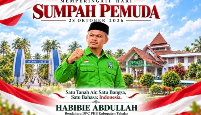 Habibie Abdullah Ketua Fraksi PKB DPRD Takalar Ajak Pemuda Perkuat Persatuan di Hari Sumpah Pemuda 2026